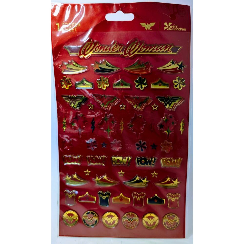 Wonder Woman Erin Condren High Gloss Designer Stickers